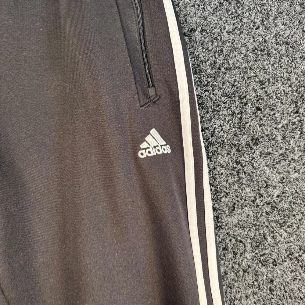 Kids Adidas Black Track Pants Athletic‎ Joggers Size L 16-18 Zip Pockets